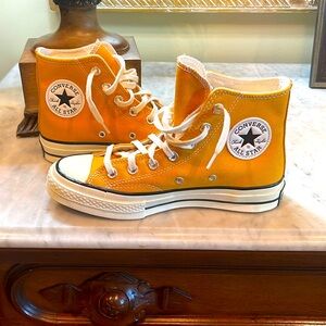 Converse Chuck Taylor 70 in sunflower. Worn one time. Size 7 in women’s.